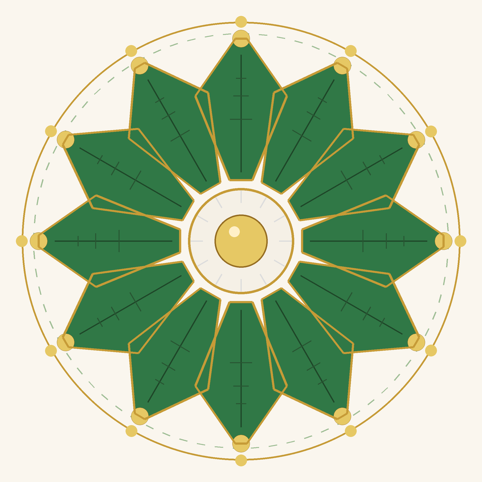 Locked final 12-petal lotus face art